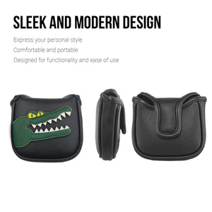 Crocodile PU Leather Golf Club Covers Square Large Mallet Putter Headcovers Protector - CHEZBABY GOLF COVER