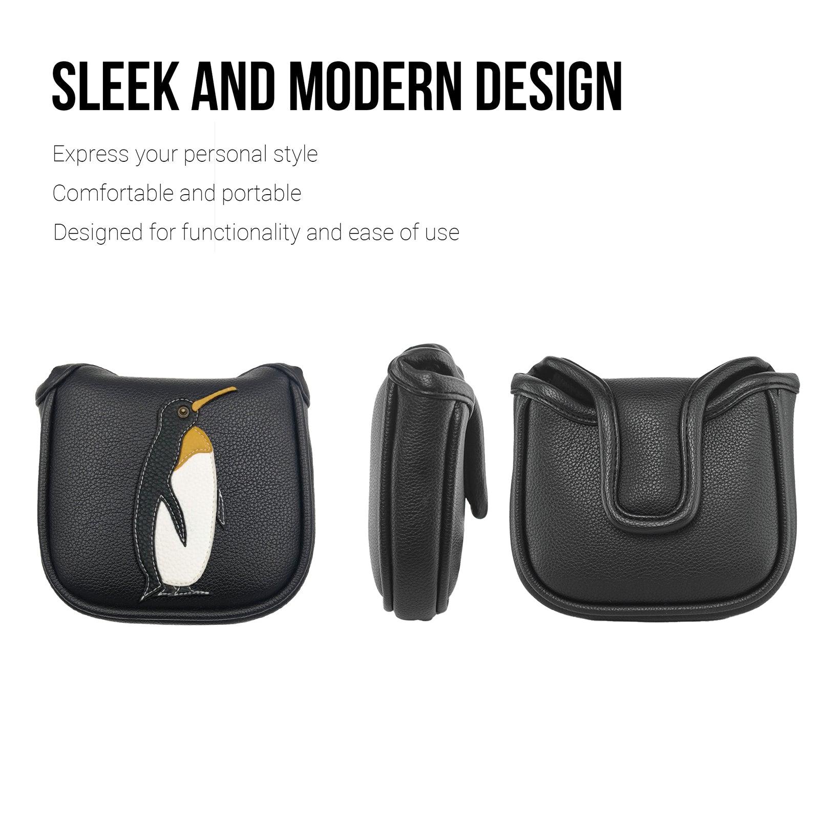Penguin PU Leather Golf Club Covers Square Large Mallet Putter Headcovers Protector - CHEZBABY GOLF COVER