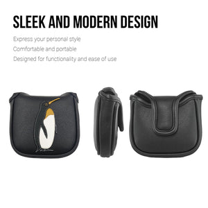 Penguin PU Leather Golf Club Covers Square Large Mallet Putter Headcovers Protector - CHEZBABY GOLF COVER