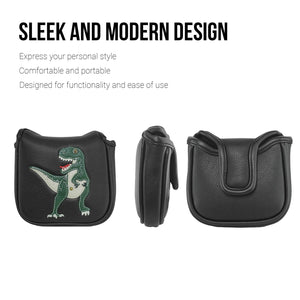 T Rex PU Leather Golf Club Covers Square Large Mallet Putter Headcovers Protector - CHEZBABY GOLF COVER