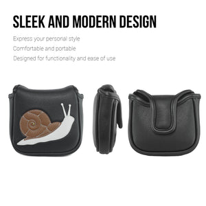 Snail PU Leather Golf Club Covers Square Large Mallet Putter Headcovers Protector - CHEZBABY GOLF COVER