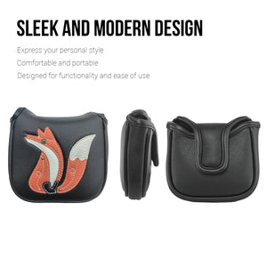 Fox PU Leather Golf Club Covers Square Large Mallet Putter Headcovers Protector - CHEZBABY GOLF COVER
