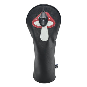 Mushroom PU Leather Golf Club Covers Driver Headcovers Fairway Woods Hybrid Protector with Interchangeable Number Tag - CHEZBABY GOLF COVER