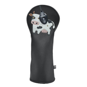 Cow PU Leather Golf Club Covers Driver Headcovers Fairway Woods Hybrid Protector with Interchangeable Number Tag - CHEZBABY GOLF COVER