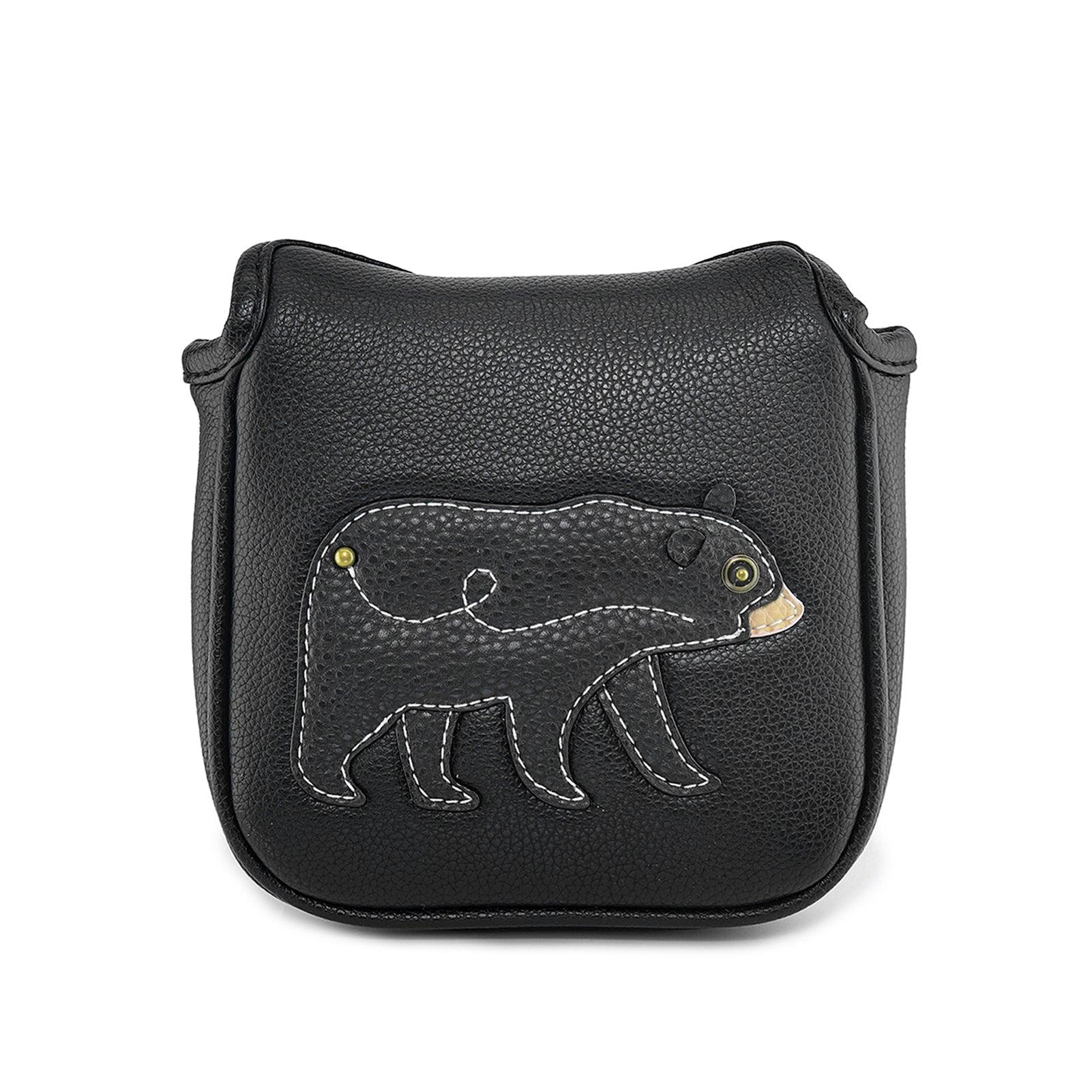 Black Bear PU Leather Golf Club Covers Square Large Mallet Putter Headcovers Protector - CHEZBABY GOLF COVER