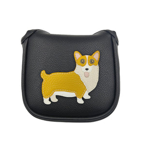 Corgi PU Leather Golf Club Covers Square Large Mallet Putter Headcovers Protector - CHEZBABY GOLF COVER