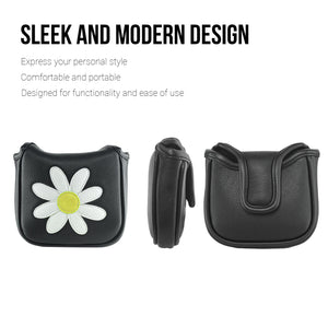 Daisy PU Leather Golf Club Covers Square Large Mallet Putter Headcovers Protector - CHEZBABY GOLF COVER