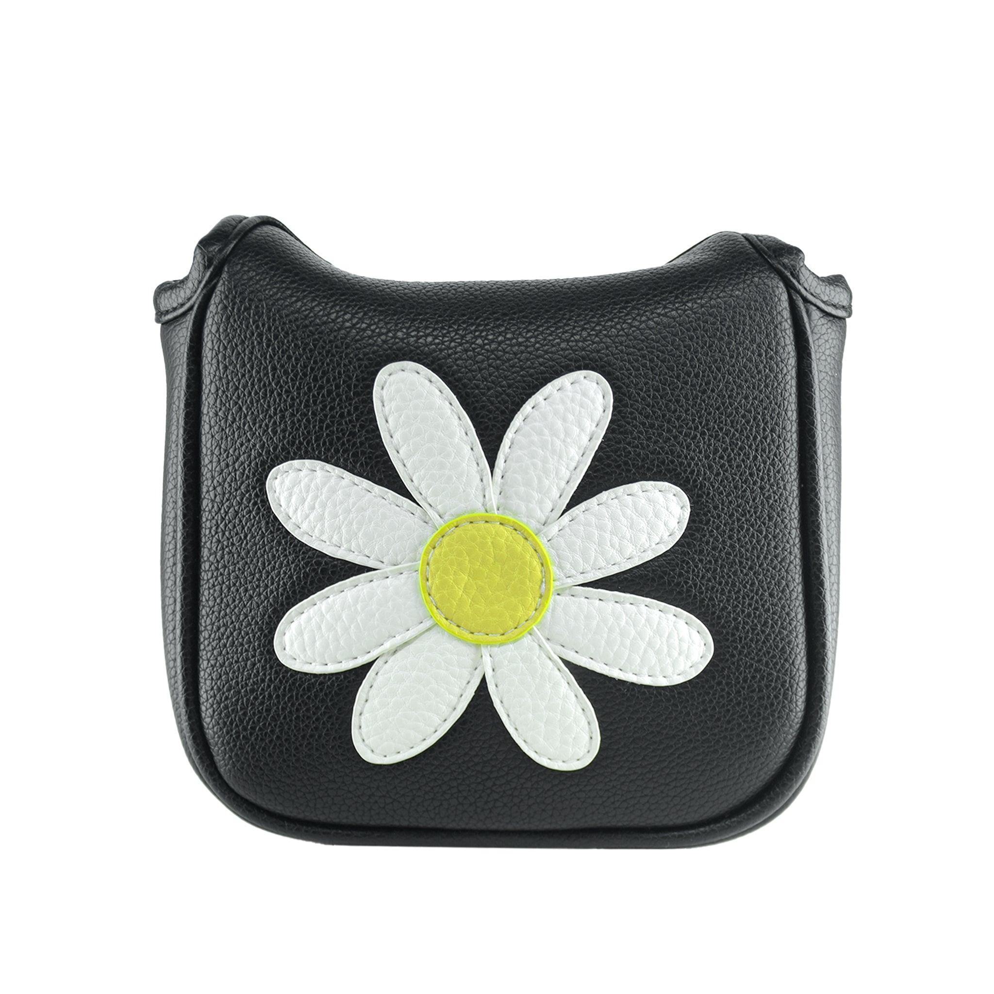 Daisy PU Leather Golf Club Covers Square Large Mallet Putter Headcovers Protector - CHEZBABY GOLF COVER