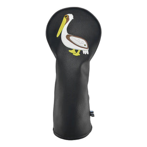 Pelican PU Leather Golf Club Covers Driver Headcovers Fairway Woods Hybrid Protector with Interchangeable Number Tag - CHEZBABY GOLF COVER