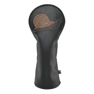 Snail PU Leather Golf Club Covers Driver Headcovers Fairway Woods Hybrid Protector with Interchangeable Number Tag - CHEZBABY GOLF COVER
