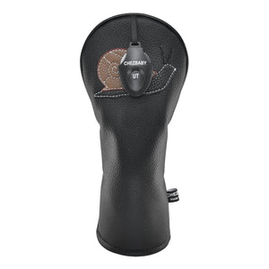 Snail PU Leather Golf Club Covers Driver Headcovers Fairway Woods Hybrid Protector with Interchangeable Number Tag - CHEZBABY GOLF COVER