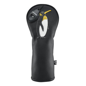 Penguin PU Leather Golf Club Covers Driver Headcovers Fairway Woods Hybrid Protector with Interchangeable Number Tag - CHEZBABY GOLF COVER
