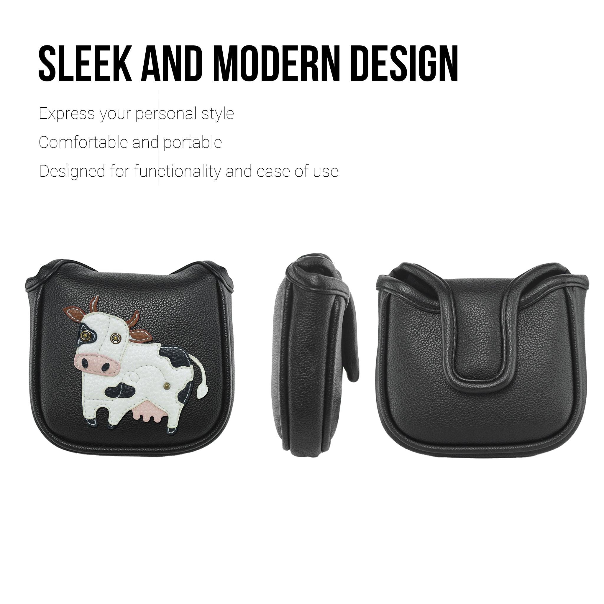 Cow PU Leather Golf Club Covers Square Large Mallet Putter Headcovers Protector - CHEZBABY GOLF COVER