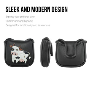 Cow PU Leather Golf Club Covers Square Large Mallet Putter Headcovers Protector - CHEZBABY GOLF COVER