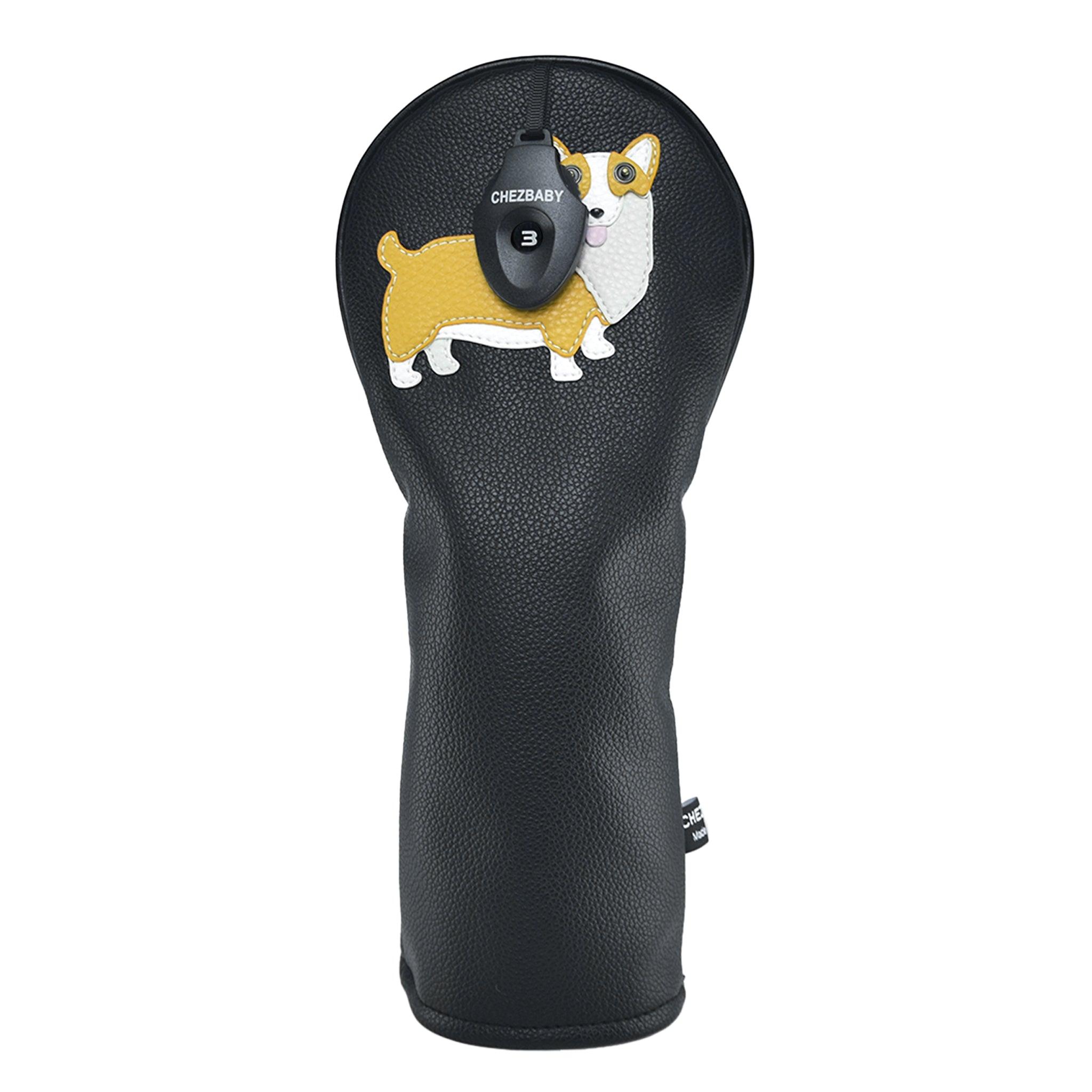 Corgi PU Leather Golf Club Covers Driver Headcovers Fairway Woods