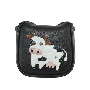 Cow PU Leather Golf Club Covers Square Large Mallet Putter Headcovers Protector - CHEZBABY GOLF COVER